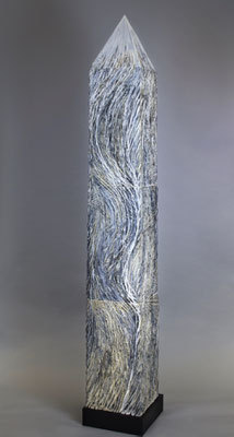 生長の樹/2017 石膏, テラコッタ 400×400×2500mm