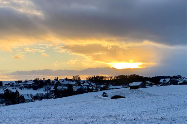 Sonnenuntergang am 4. Januar