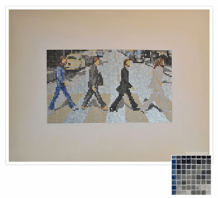 2017, Abbey Road, aluminum&acrylic on canvas, 16in x 20 in / 40,6cm x 50,8cm