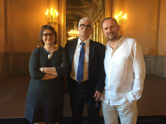 Anne MOULY, directrice du Grand Théâtre d'Angers, Alain FOUQUET, Maire-Adjoint à la Culture et au Patrimoine de la Ville d'Angers, François-Xavier ALEXANDRE