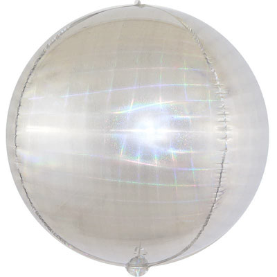 3D сфера серебро искрящаяся иллюзия диаметр 40 см воздух 180 р., гелий 435 р.