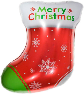Новогодний носок для подарков 55 см воздух 80 р., гелий 165 р.