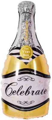 Бутылка шампанского золотая выс. 85 см воздух 110 р., гелий 250 р.