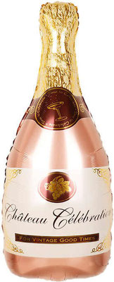 Бутылка шампанского розовое золото выс. 85 см воздух 110 р., гелий 250 р.
