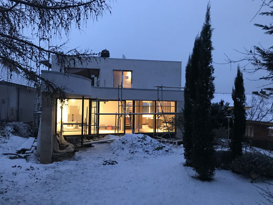 Lieblingsbaustelle: Gartenasicht im Winter