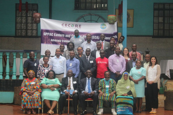 GPPAC -ECA members and partners  in Kampala -Uganda during the advocacy training and Regional Steering Group meeting 2018