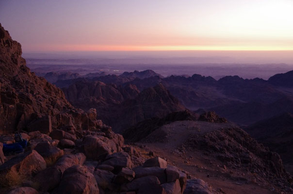 Blick Richtung Mosesberg bei Sonnenaufgang