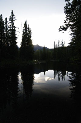 Sonnenuntergang am Kananaski River