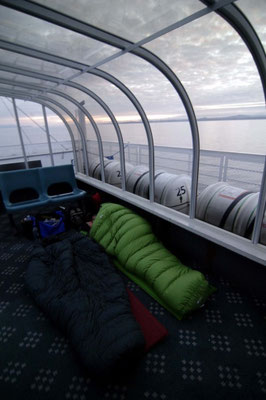 Übernachten auf dem Sonnendeck