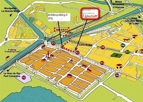 Situation Acces Aigues Mortes B B Farniente Chambres D Hotes
