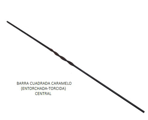 EL MUNDO DE LA FORJA - BARRA CUADRADA CARAMELO (ENTORCHADA - TORCIDA) CENTRAL " FORJADORES HERREROS Y FUNDIDORES DE MÉXICO"