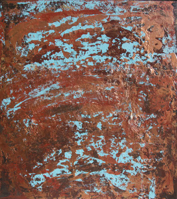 Copper Time I, 50x60 cm, Acryl auf Leinwand, 2016 – VERKAUFT –