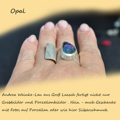 Andrea Weinke-Lau, Andrea Weinke-Lau aus Groß Laasch fertigt nicht nur  Grabbilder und Porzellanbilder . Nein - auch Geschenke  mit Fotos auf Porzellan oder wie hier Silberschmuck