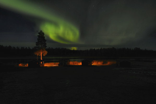 Polarlichter über unserer Huskyfarm