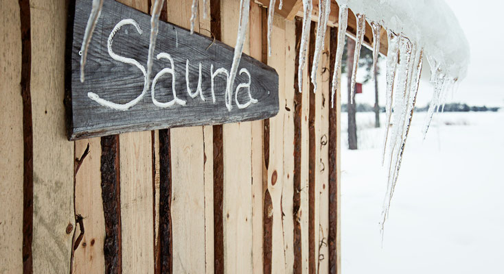 Sauna am Flussufer