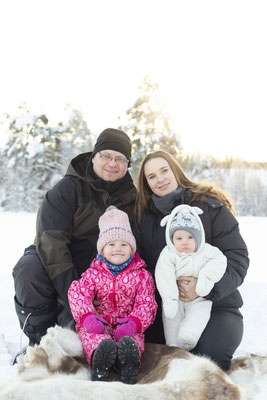 Famile Karlsson-Simmerling lebt in Lappland