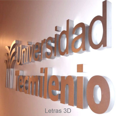 Letras 3D Tecmilenio