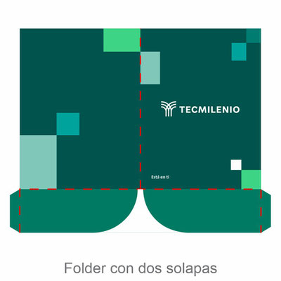 Folder con dos solapas Tecmilenio