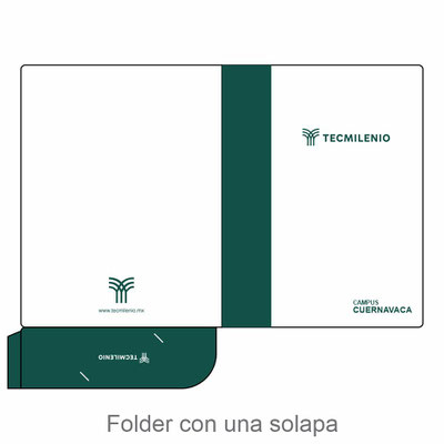 Folder con una solapa Tecmilenio