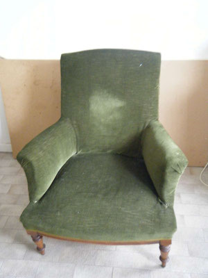 Fauteuil anglais avant réfection