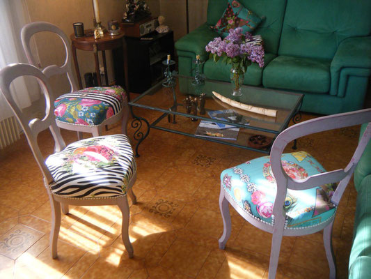 Chaises de style louis Philippe après réfection