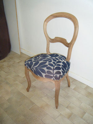Chaise de style louis Philippe après réfection