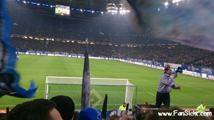 Sicht im Volksparkstadion des Hamburger SV HSV aus Block 25a