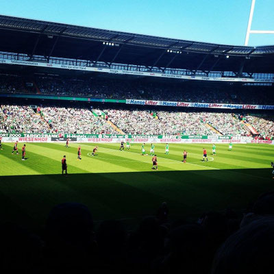 Foto der Sicht im Weserstadion in Block 42