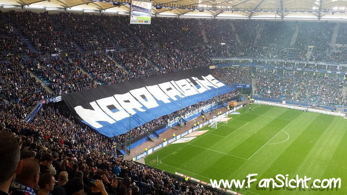 Sicht im Volksparkstadion des Hamburger SV HSV aus Block 18C