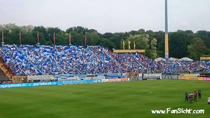 Foto Sicht Merck Stadion am Böllenfalltor Block W1