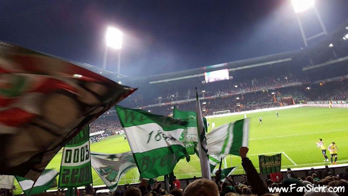 Foto der Sicht im Weserstadion in Block 132