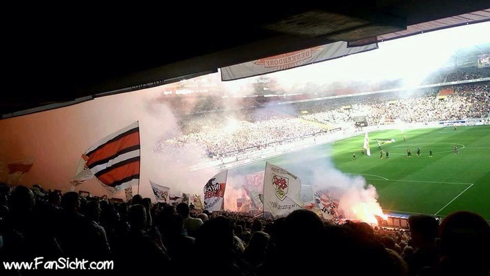 Foto von der Sicht in Block 33c in der MHP Arena VfB Stuttgart Stadion