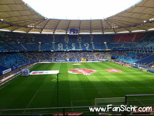 Sicht im Volksparkstadion des Hamburger SV HSV aus Block 13B