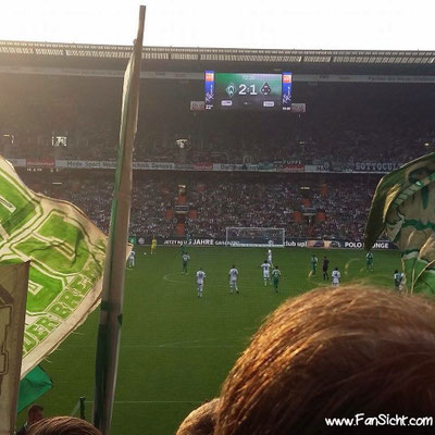 Foto der Sicht im Weserstadion in Block 130