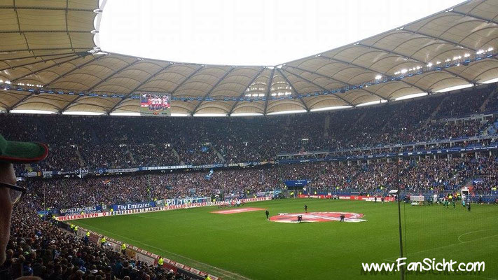 Foto Sicht im Volksparkstadion des Hamburger SV HSV aus Gäste Block 14b