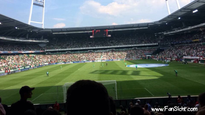 Sicht Auswärtsblock Weserstadion Bremen