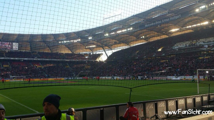 Foto von der Sicht in Block 36b in der MHP Arena VfB Stuttgart Stadion