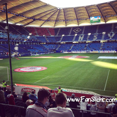 Sicht im Volksparkstadion des Hamburger SV HSV aus Block 24a