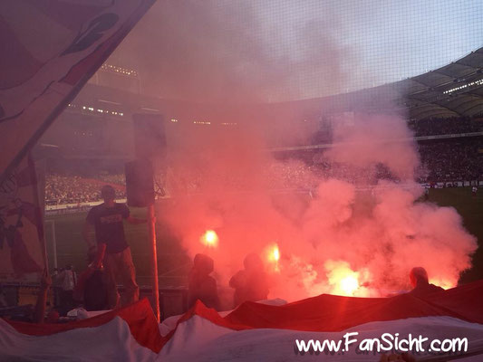 Foto von der Sicht in Block 33a in der MHP Arena VfB Stuttgart Stadion