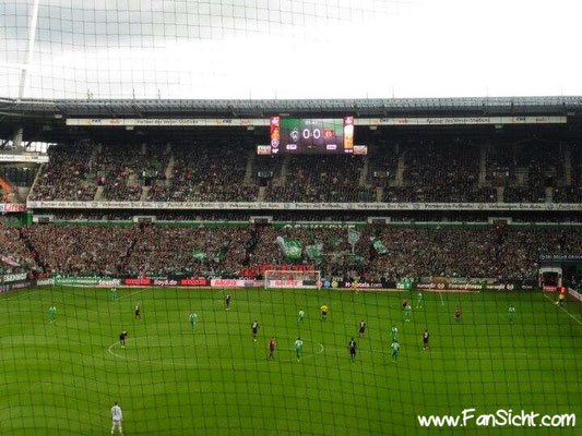 Sicht Auswärtsblock Weserstadion Bremen