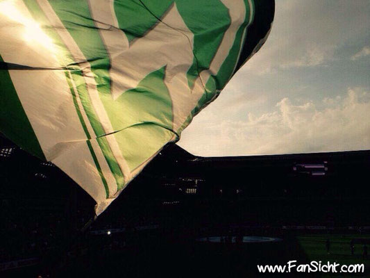 Foto der Sicht im Weserstadion in Block Ostkurve