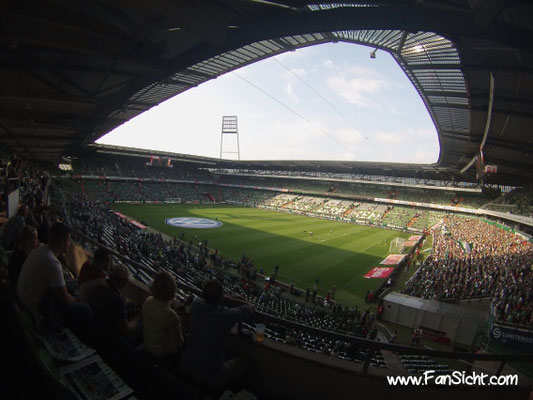 Foto der Sicht im Weserstadion in Block 51