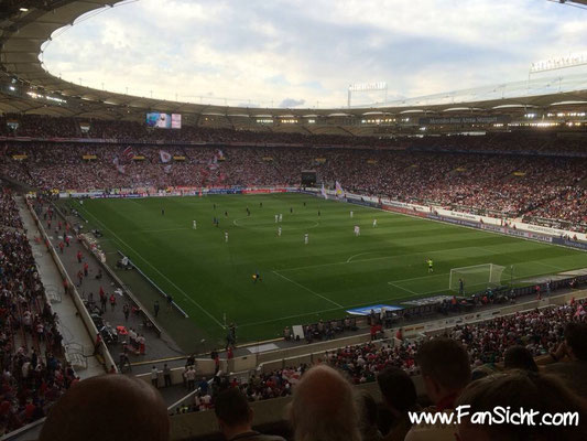 Foto der Sicht in der MHP Arena Stadion VfB Stuttgart Block 81c