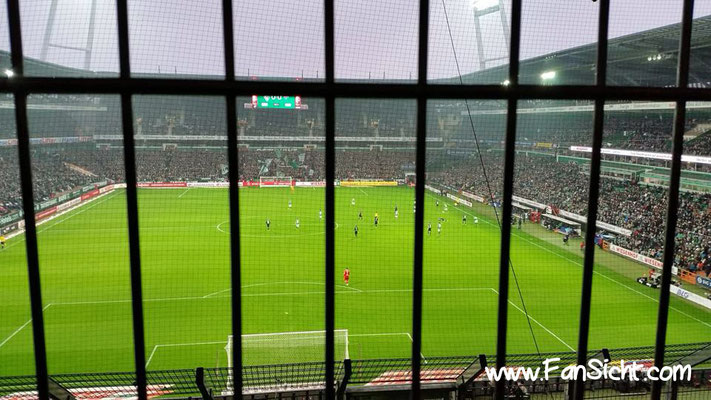 Foto Sicht Auswärtsblock Weserstadion Bremen