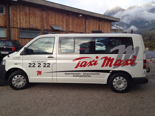 TAXI MAXI, Schladming: Autobeschriftung