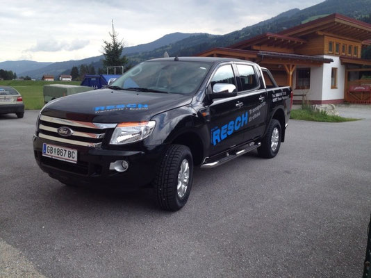 Erdbau, Transporte Resch, Haus im enstal: Autobeschriftung