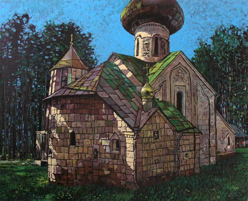 "Церковь в Наталиевке под Харьковом" х,м 50х60см 2011г. (частная коллекция)