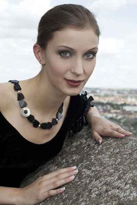 Art.Nr. 117a - Kette: schwarzer Turmalin mit Sterling-Silber