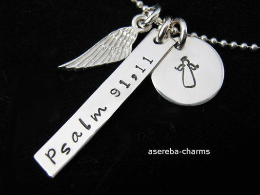 Individuelle Kette zur Kommunion, Firmung, Konfirmation (Ichtys, Schutzengel, Kreuz, Psalm etc.)