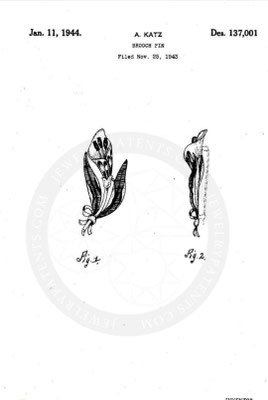 CoroCraft Sterling gold plated with red Ruby stones lovey calla lilies Brooch,40 A. Katz patented design gold vermeil Jewelry -Art.410/7